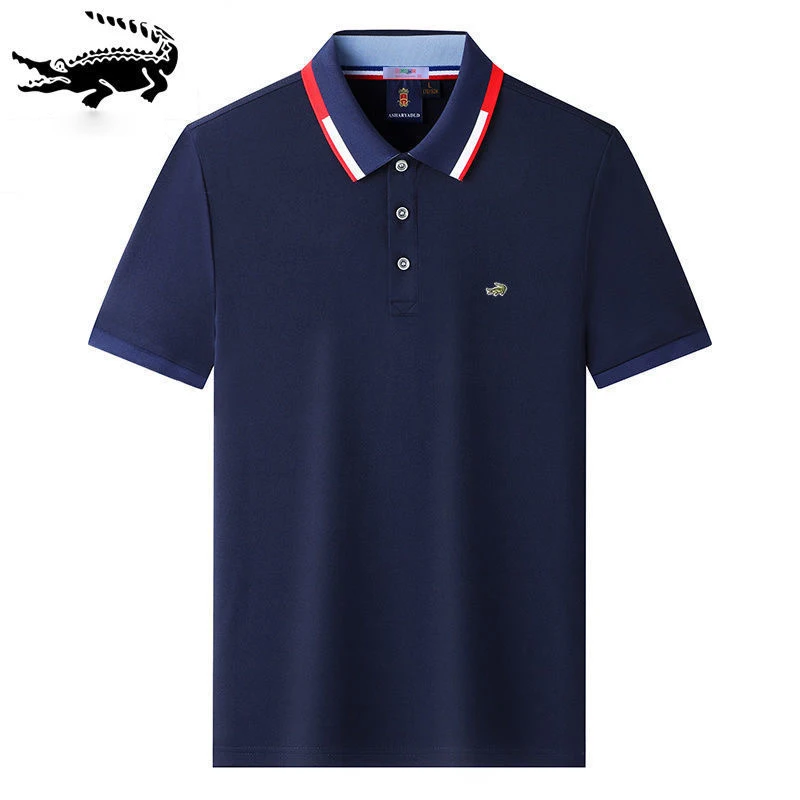 

2022 New Cartier Crocodile Embroidery Polo Shirts for Men Casual Solid Color Slim Fit Mens Polos New Summer Fashion Men Clothing