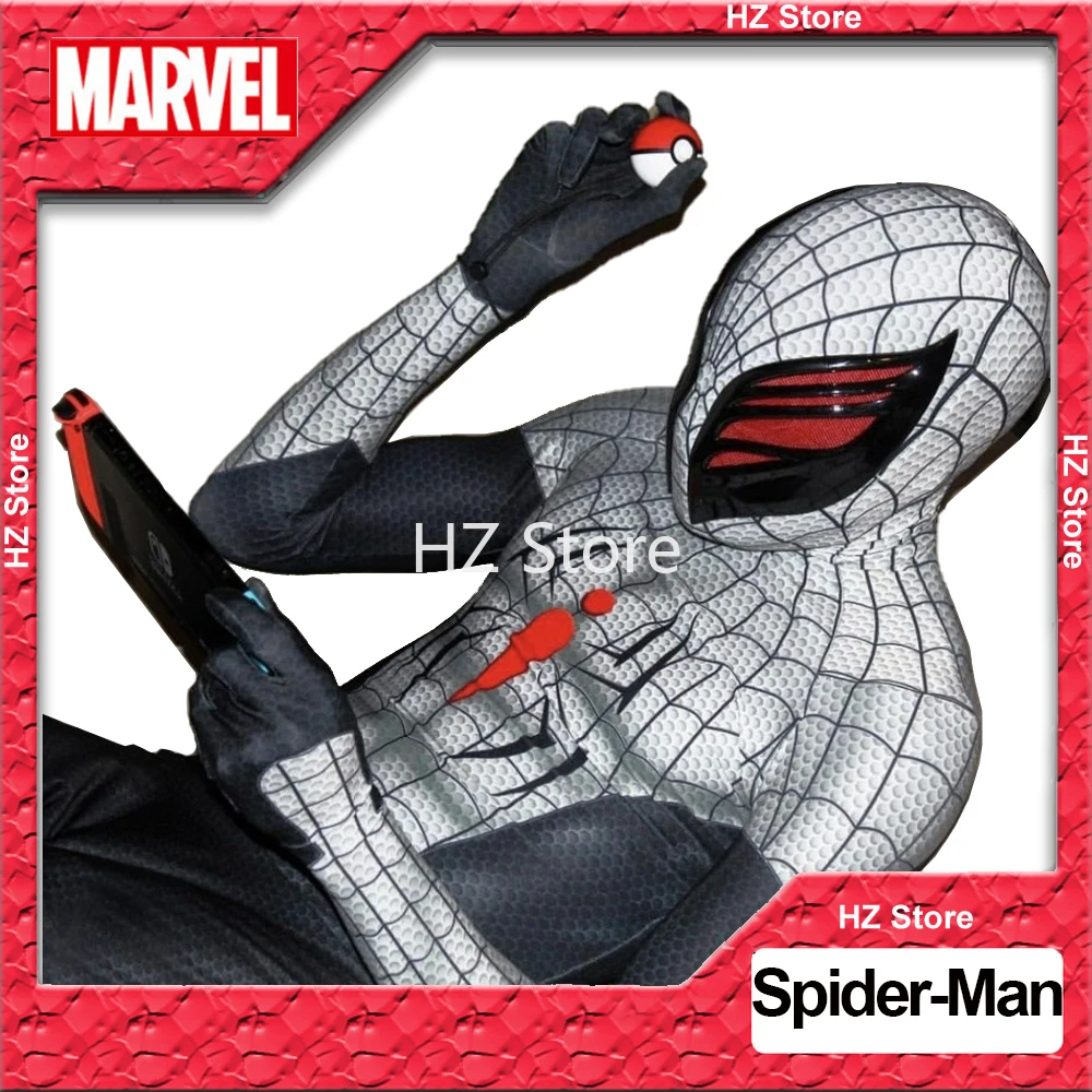 Marvel Age of Apocalypse Spider-Man 3 Black Spiderman Cosplay Costume with Mask Halloween Bodysuit Suit Jumpsuit