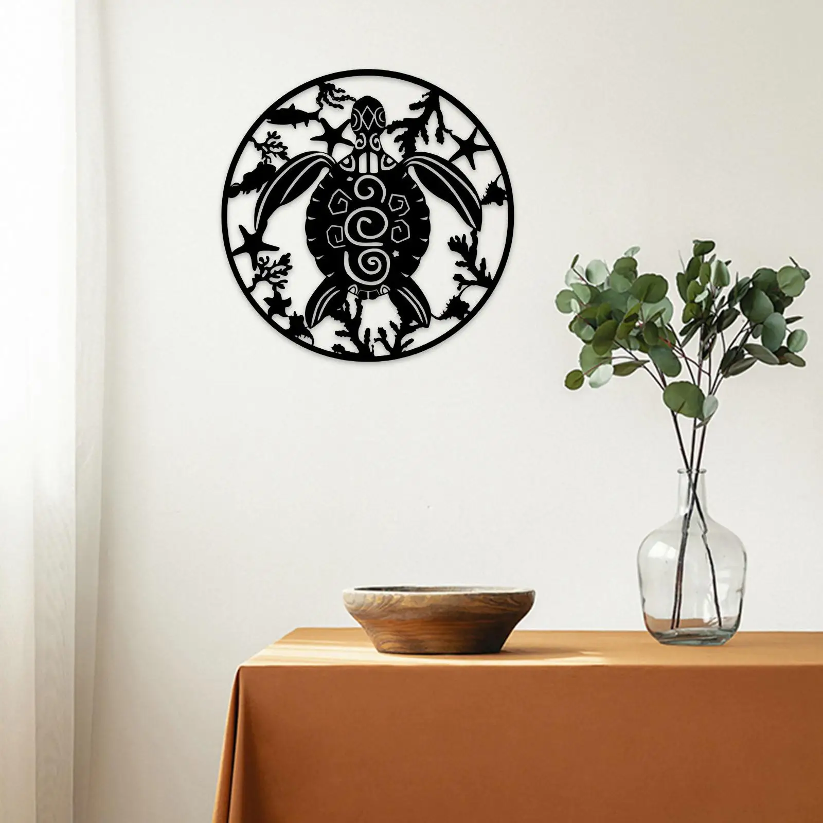 

Rustic Style Wrought Iron Turtle Wall Decor Wall Figurines Farmhouse Bedroom