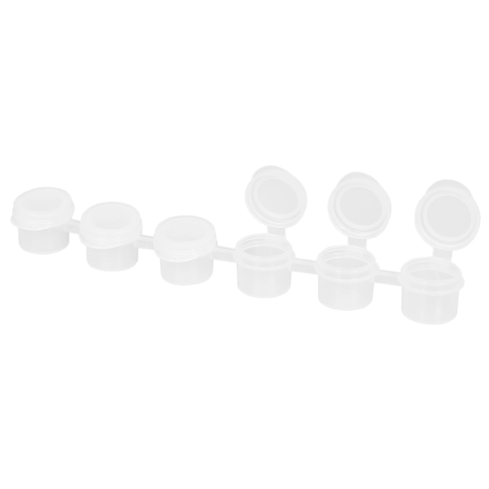 

24 Strips 2Ml Empty Paint Strips Paint Cup Pots Clear Storage Containers Painting Arts Crafts Supplies 144 Pots in