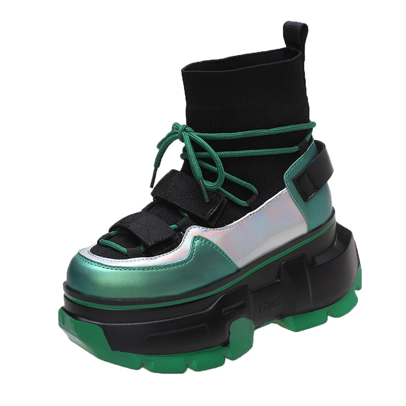 

Women's short boots casual thick-soled sneakers autumn and winter fashion retro all-match women's boots black Zapatillas Mujer