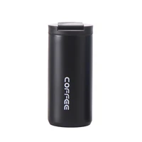 500ml black insulated portable outdoor water coffee beverage tea cup stainless steel car thermos bottle