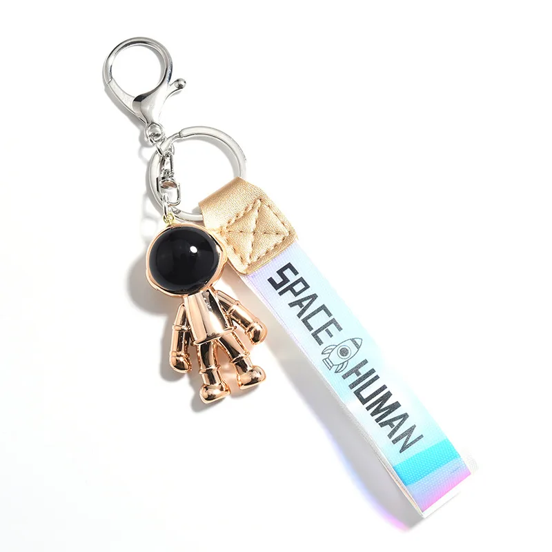 Латунный брелок для ключей с астронавтом космическим роботом Мужская поясная
