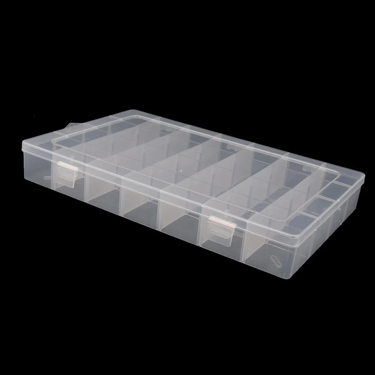 

28 -Grid Nail Storage Organizer Box Clear Container Detachable Storage Box Removable Dividers Bead Organizer