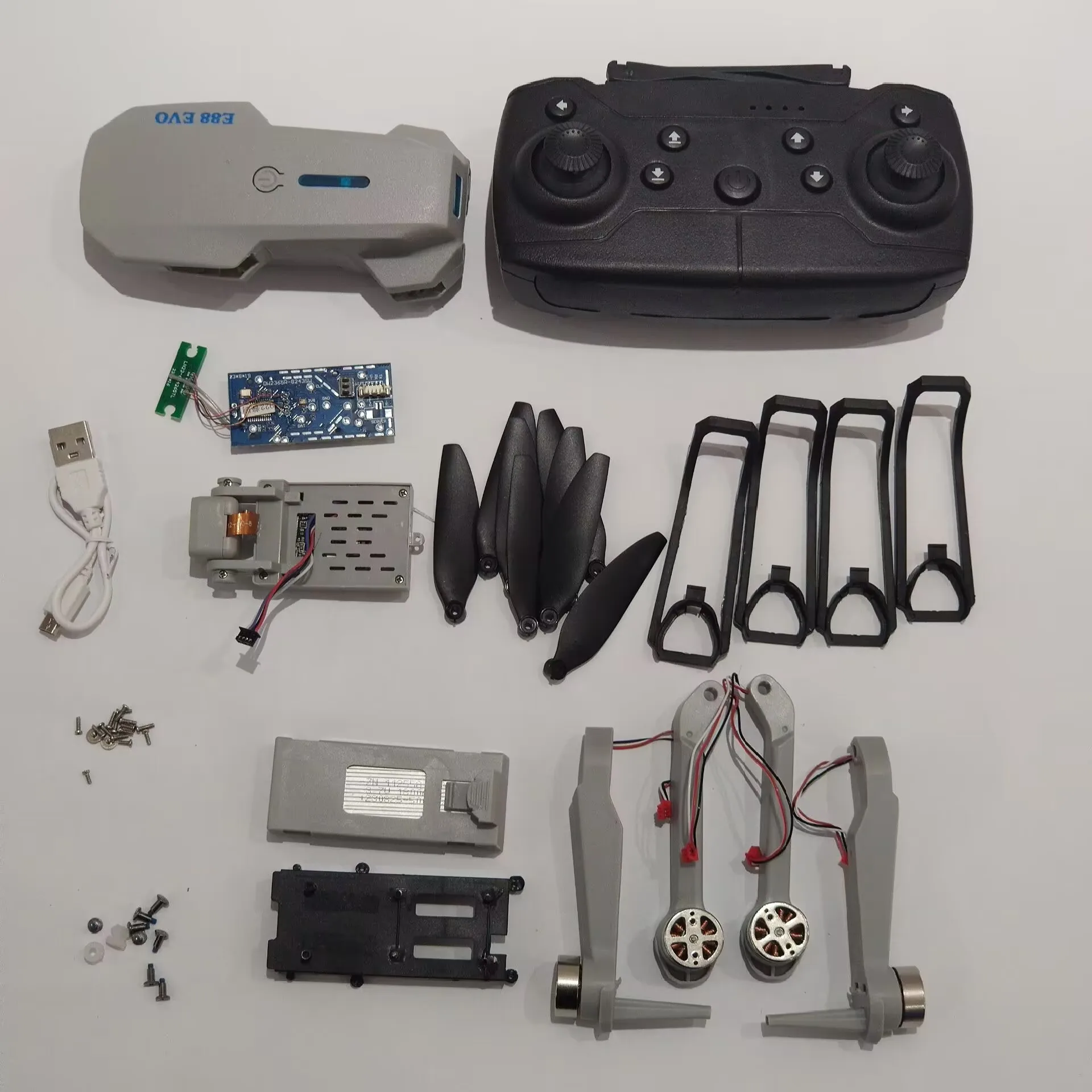 Оригинальные запасные части для дрона E88 EVO пропеллер защитная рамка корпус рычаг