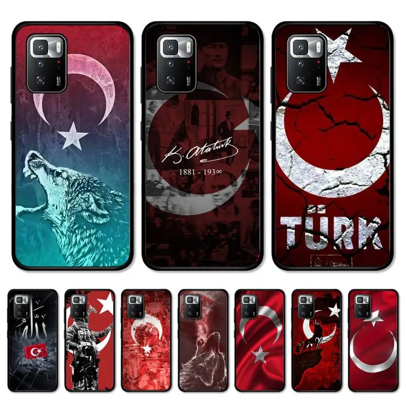 

Flag Turkey Istanbul Antalya mustafa Wolf Phone Case For Redmi Note 10 9 8 6 Pro 8T 5A 4X X 5 Plus 7 7A 9A K20 Cover
