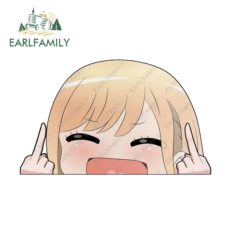 

EARLFAMILY 13 см x 7,8 см для Марина Китагава автомобильные аксессуары наклейки для багажника мотоцикла аниме Виниловая Наклейка На Автомобиль RV Campervan