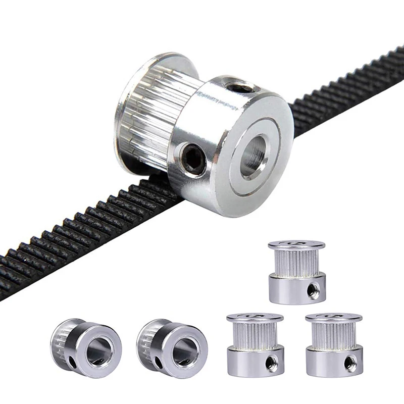 1/2/5PCS 16/20 Teeth Aluminum Synchronous Gear Wheel Screw Bore 5mm 8mm GT2 Belt Width 6mm 3D Printer Part 2GT Timing Pulley - купить по