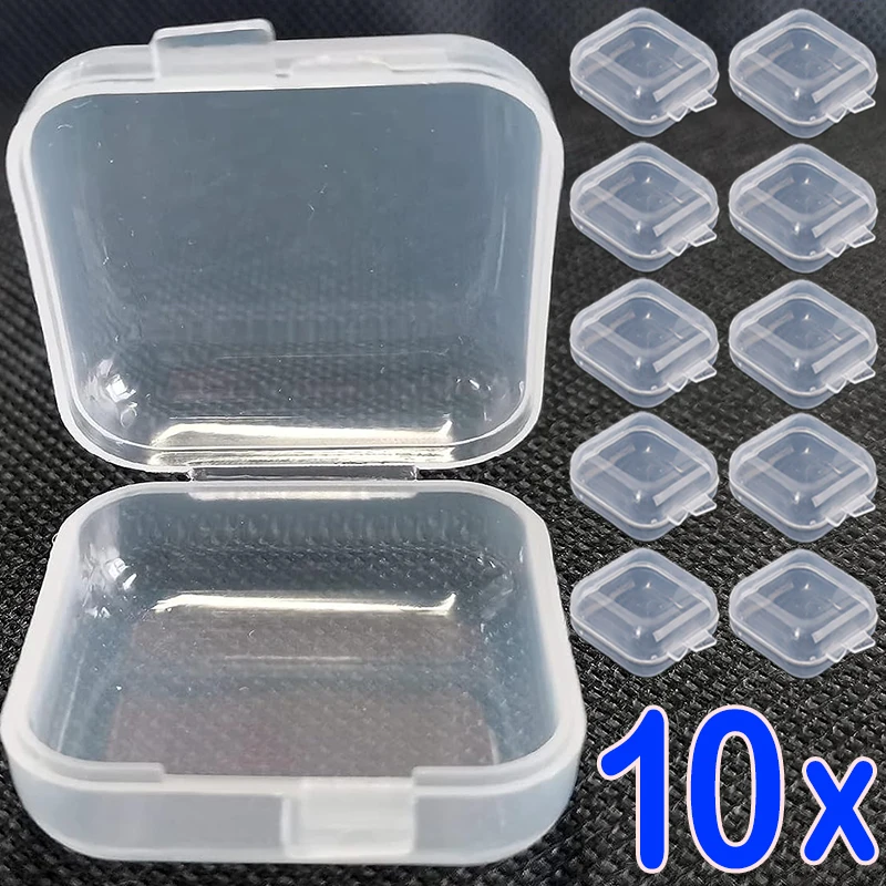 

1/10pcs Mini Plastic Storage Containers Box Portable Pill Medicine Holder Storage Organizer Jewelry Packaging for Earrings Rings