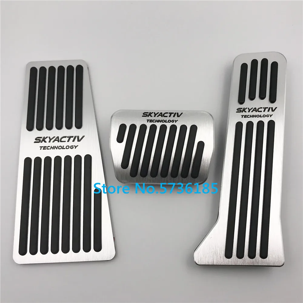 

Автомобильный чехол для педали газа для Mazda 2 3 Atenza Axela BL BM 6 GH GJ CX-5 CX5 CX3 CX7 CX8 CX9, модифицированный коврик для подставки для ног, декоративная металлическая накладка