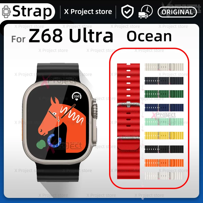

Браслет Ocean для Z68, ультра-ремешок, Смарт-часы Z68Ultra, браслет из силикагеля для мужчин и женщин, спортивный браслет для HK8 Ultra