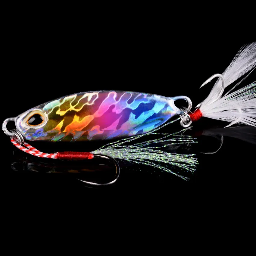 Aorace 1PC 10g-40g Metal Jig Lure Slow Jig Shore Casting Jigging Lure Trout Tuna Fish Spoon Sea Bass Hard Bait Fishing Lure