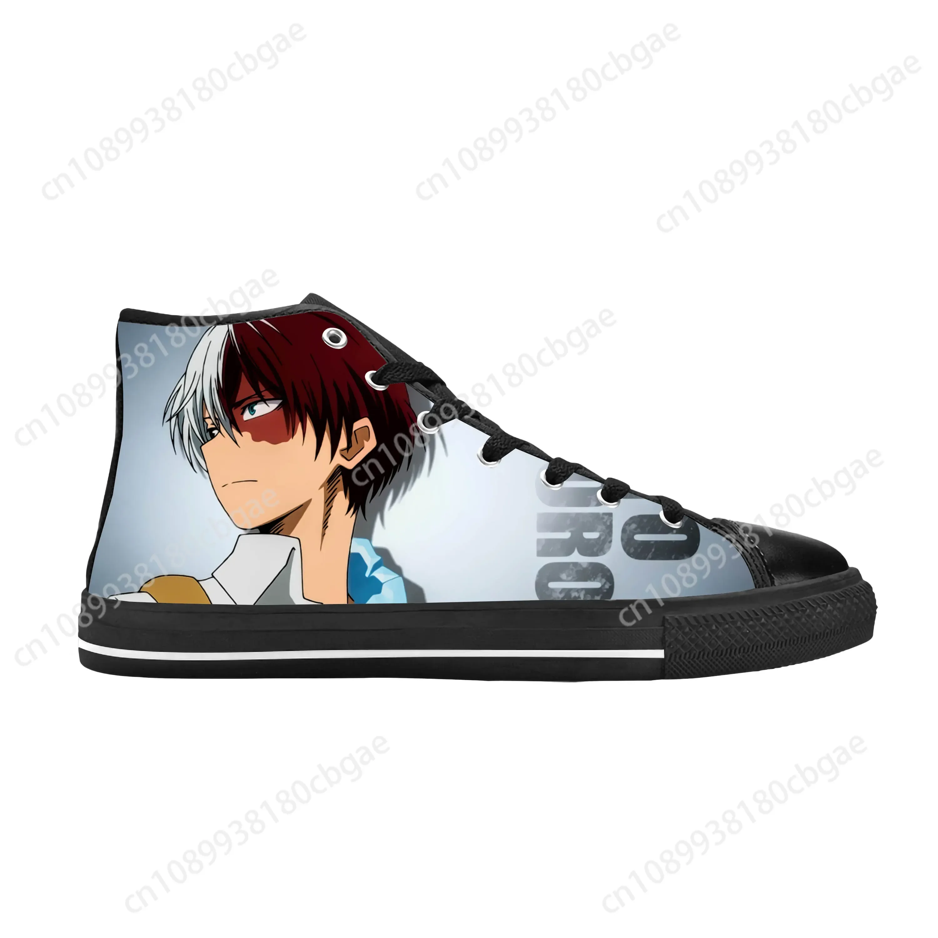 Аниме Манга Комикс My Hero Academia Todoroki Shoto Повседневная тканевая обувь Высокие удобные