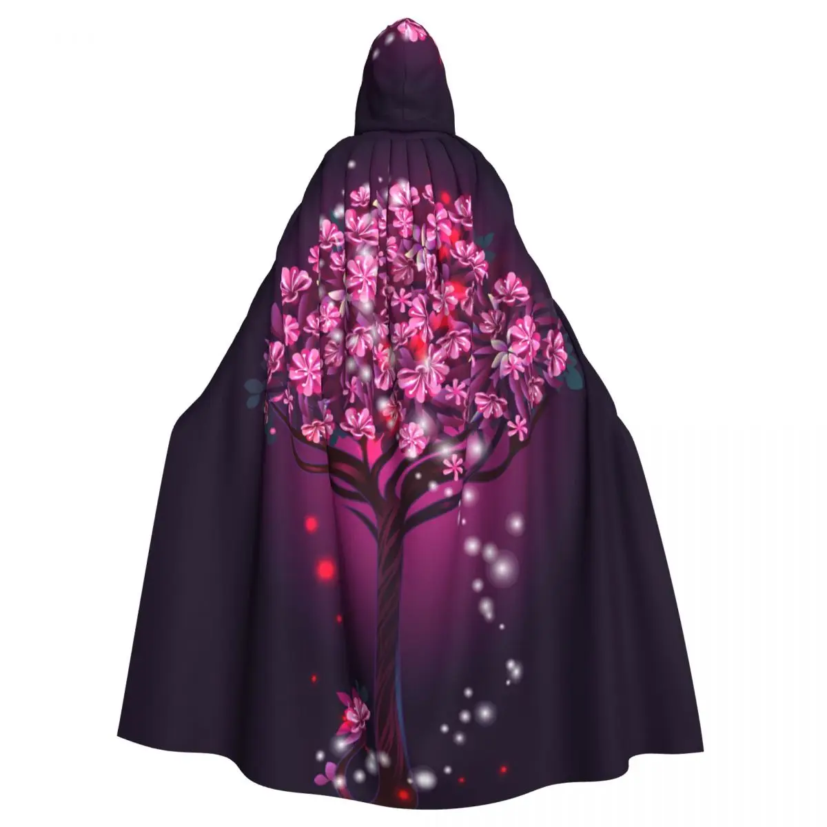 

Волшебная накидка с капюшоном вишневого дерева, полиэстер, унисекс, накидка ведьмы, аксессуар для костюма