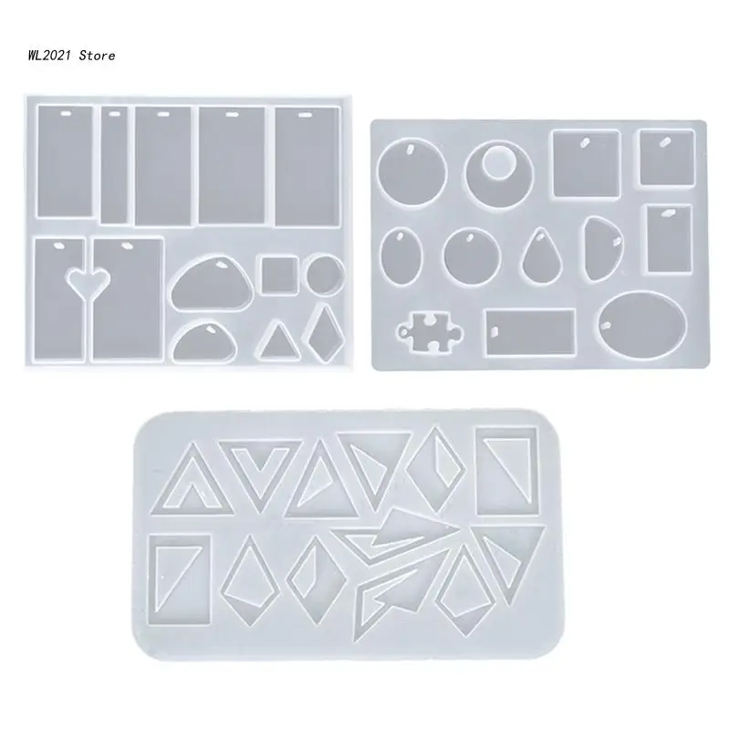 

Серьги-подвески с кристаллами и эпоксидной смолой