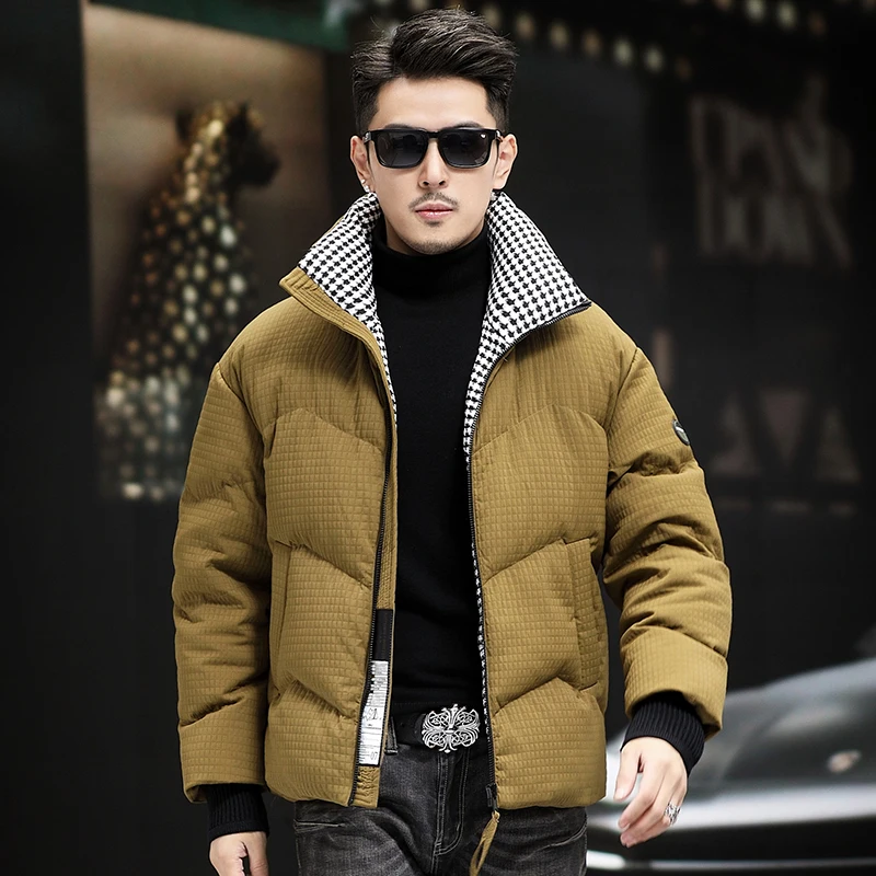 Дизайнерская одежда YEAE короткий мужской зимний пуховик повседневная мужская