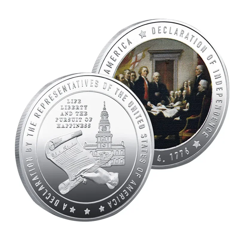 США Приглашение независимости июля 41776 Сувенирная монета Посеребренная история