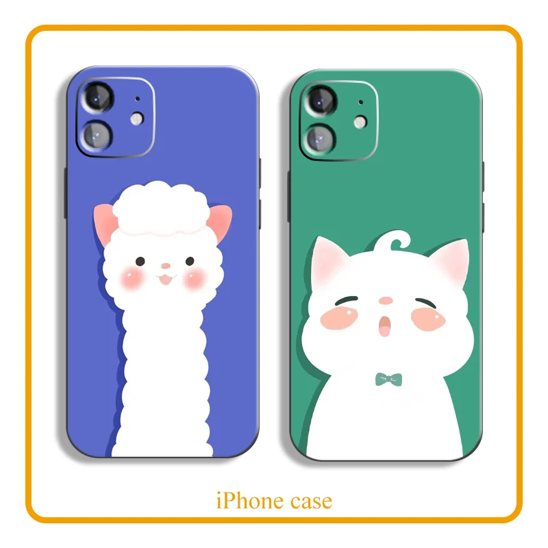 

Cartoon Sheep Phone Case For iPhone 12 Pro Max 13 Mini 11 Pro XR XS Max X 7 8 Plus 6S 6 5 Soft Silicone Animal Lovely Back Cover