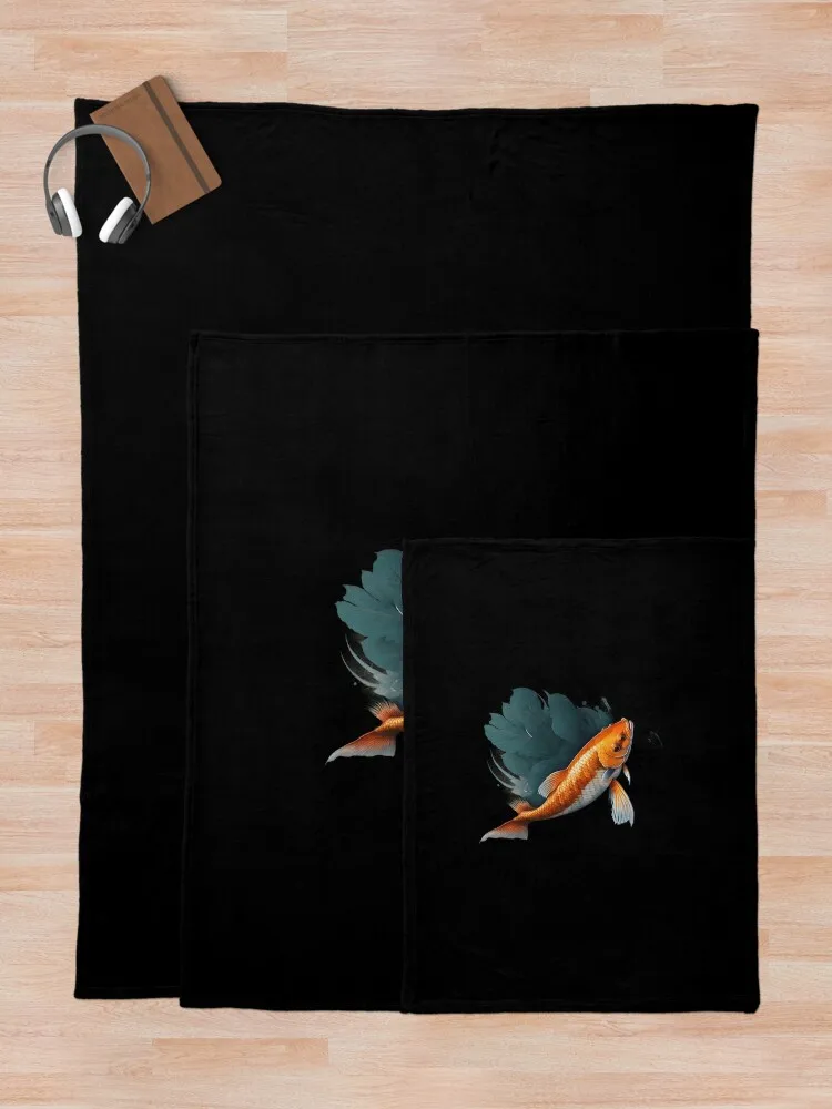 Одеяло с карпом кои теплое декоративное одеяло для дивана мягкие одеяла