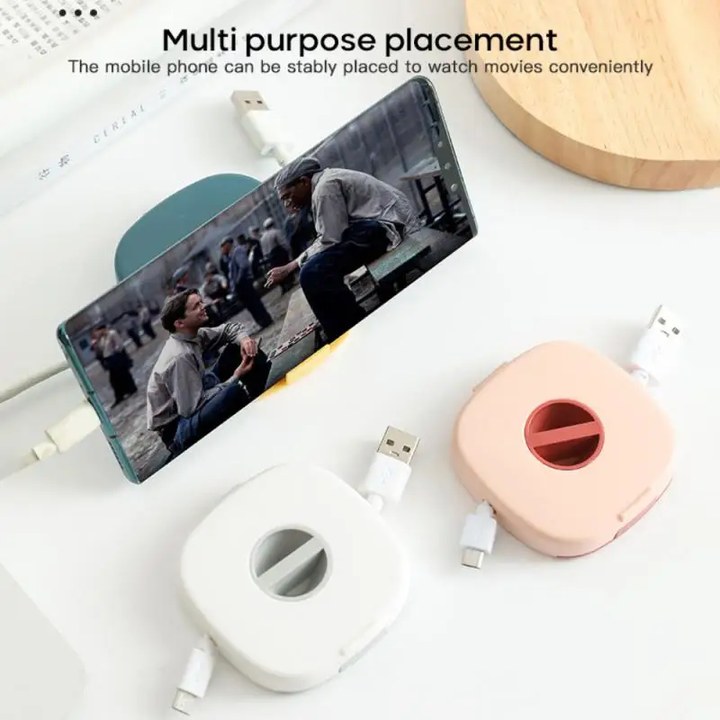 

6PCS Multi-function Cable Storage Box Earphone Wire Cable Organizer Rotating Storage Protective Case Protable Charging Cable Box