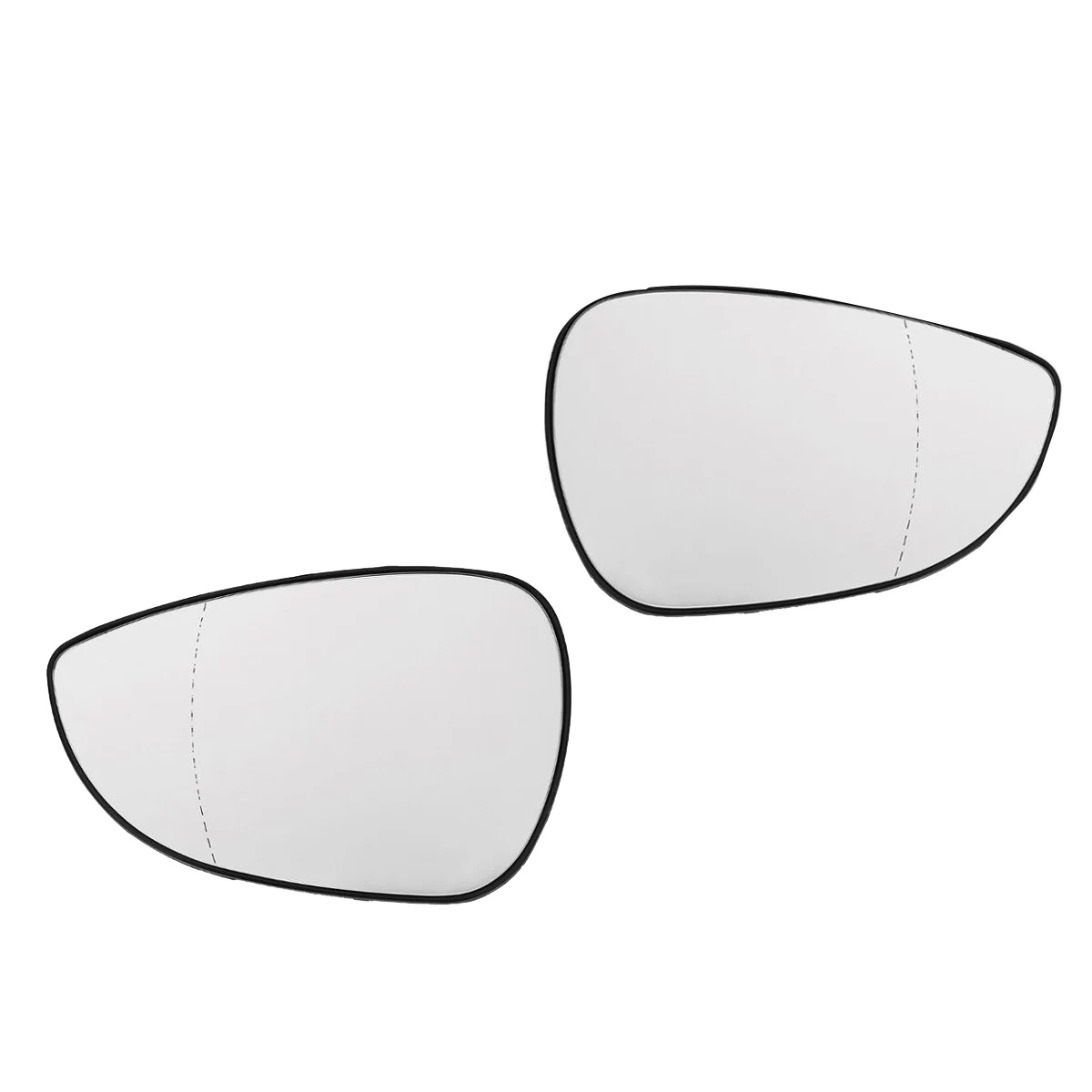 

2Pcs Car Left Right Rear View Wing Mirror Lens Glass for Fiesta Mk7 2008-2017