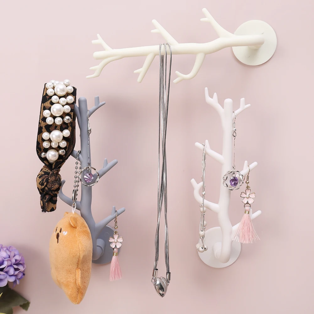 

Self Adhesive Branch Hook Simulate Tree Branch Hook Wall Decor Key Holder Earring Necklace Storage Rack Home Decorative Hooks