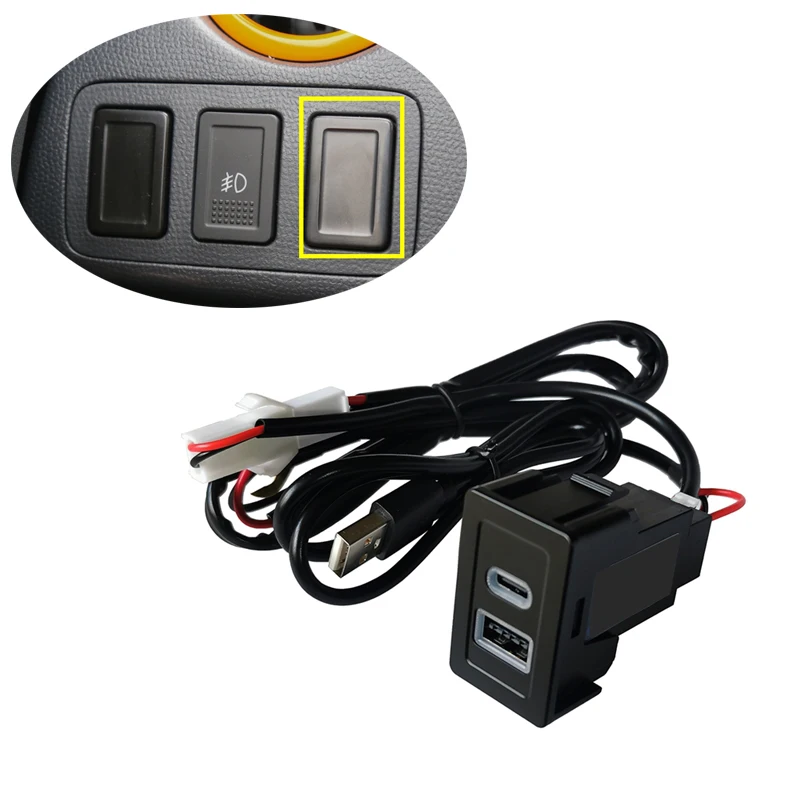 

Автомобильное зарядное устройство для быстрой зарядки, два разъема USB QC3.0