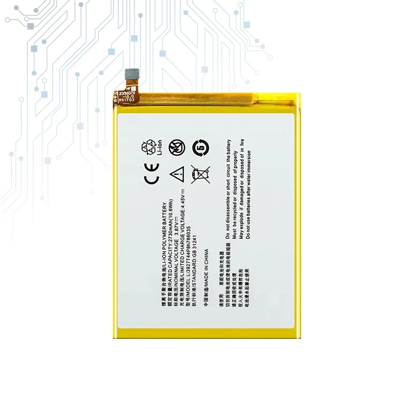 Сменный аккумулятор Li3925T44P8h 786035 2730 мАч для мобильного телефона ZTE Blade V7 Z10 BA910 A910 A512