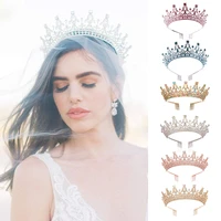 crystal crowns and tiaras princess crown wedding tiaras for bride with comb headband rhinestone queen tiara