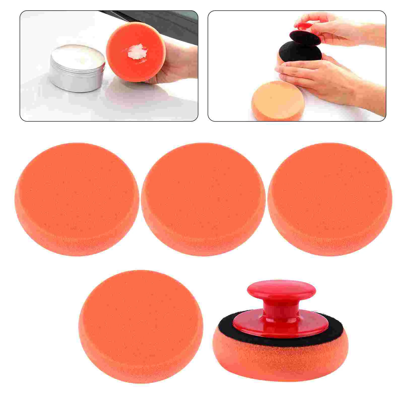 

6 Pcs Waxing Car Polishing Supplies Sponge Pads Kit Buffing Plastic Tool Durable
