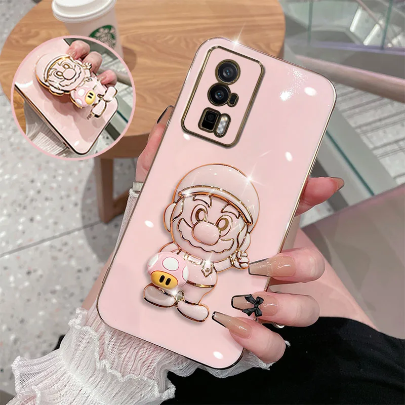 

Super Marios Holder Phone Case For Xiaomi Redmi Note 12 Pro Plus 12S 11 11S 10 10S 9S 9 8 7 12C 10C 10X 9A 9C Stand Plating Capa
