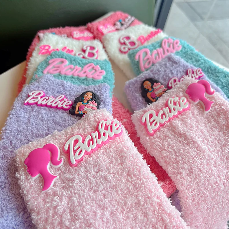 Barbie Dopamine Girl Plush Stockings Cute Wind Furry Socks Home Floor Sleeping