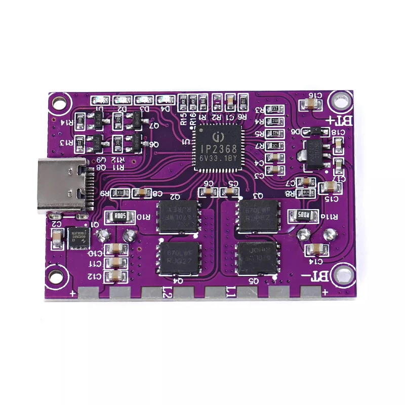 Двунаправленный модуль быстрой зарядки IP2368 мощностью 100 Вт с интерфейсом USB Type-c