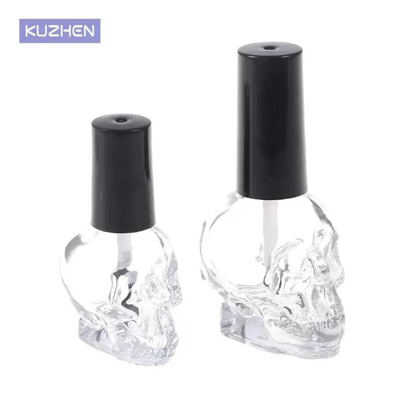 

Пустой косметический контейнер 10 мл, стеклянные бутылки для ногтей с крышкой, щеткой, прозрачная стеклянная бутылка для лака для ногтей, бан...