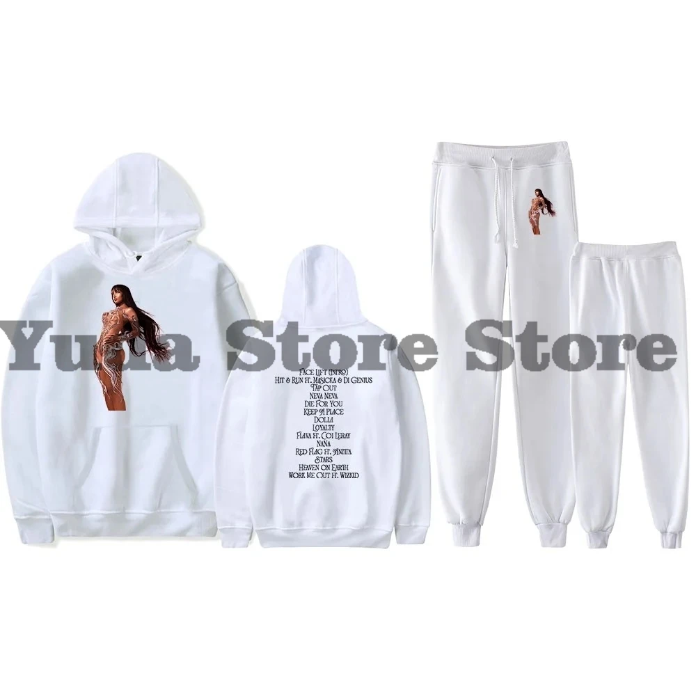 Shenseea Tour Never Gets Late Here Tracklist Merch Комплекты из 2 предметов Толстовка с карманами и