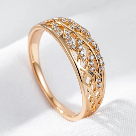 Кольца Wbmqda из меди с покрытием розового золота 585 пробы