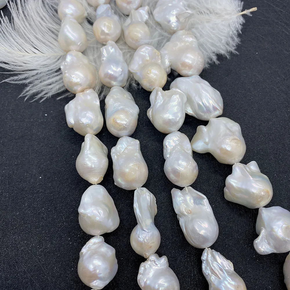

High Quality Natural Freshwater Pearls Irregular Baroque Tail Beads 17-30mm Make Elegant Jewelry DIY Necklace Earrings Accessory