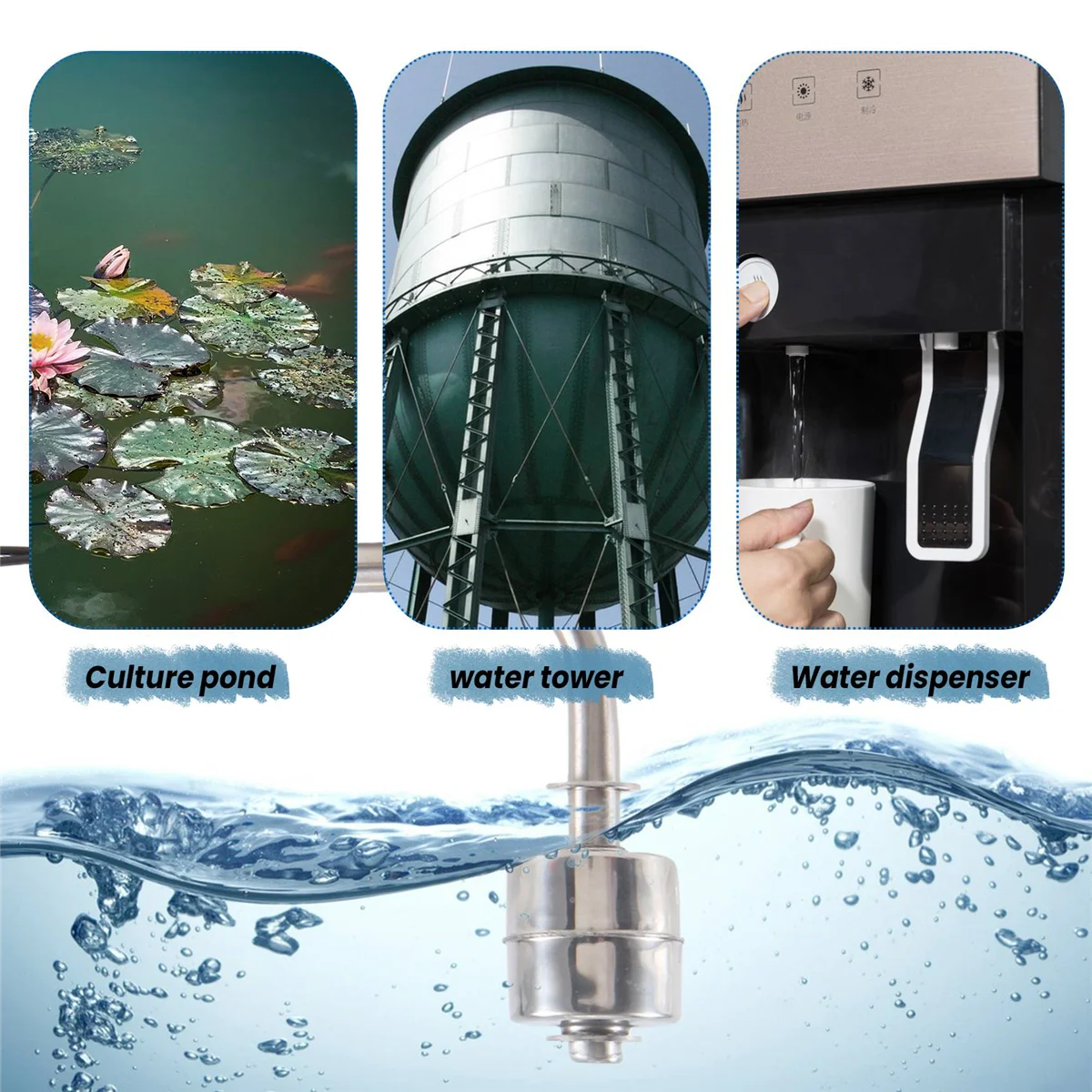 Угловой плавающий переключатель уровня жидкой воды из нержавеющей стали для