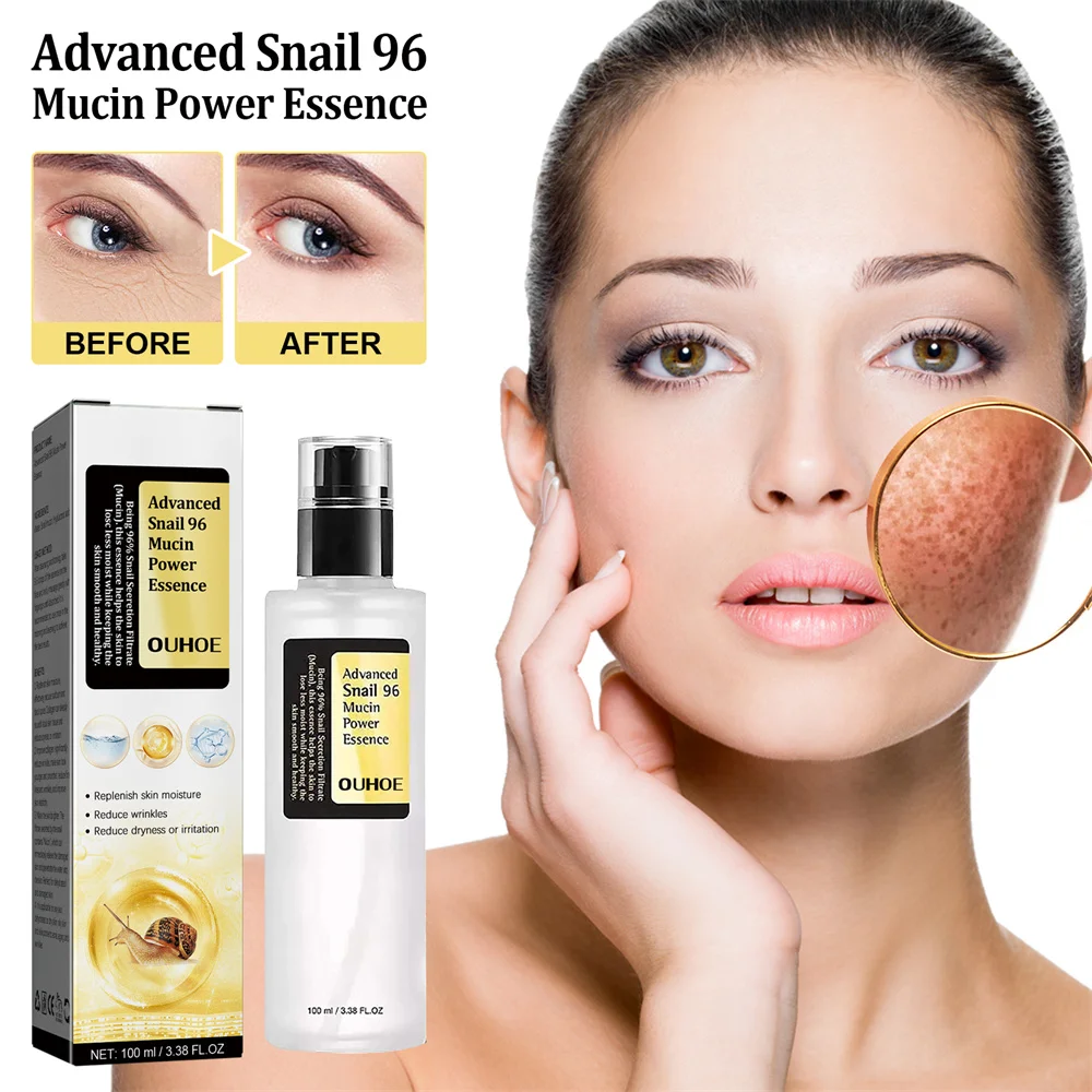 

Snail Face Serum Whiten Lighten Facial Skin Mild Hydrating Firming Skin Shrink Pores Rejuvenating Cosmetics