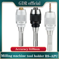 r8 apu13 apu16 tool holder r8 apu drill chuck series m12 716 precision cnc integrated self tightening lathe tool holder