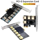 Карта расширения Gold PCIE, адаптер от 1 до 7 PCIE от 1 до 4 USB 3,0 Pci Express, усилитель концентратора PCIE 1X, адаптер для карты расширения майнинга BTC