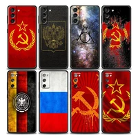 russia empire flag coat of arms phone case for samsung galaxy s7 s8 s9 s10e s21 s20 fe plus ultra 5g soft silicone