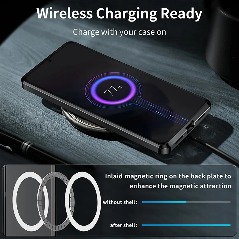 Luxury Metal Magnetic Case For Samsung S20 S21 FE Ultrathin Shockproof Wireless Charging For Galaxy S20 S21 FE Case Cover Coque