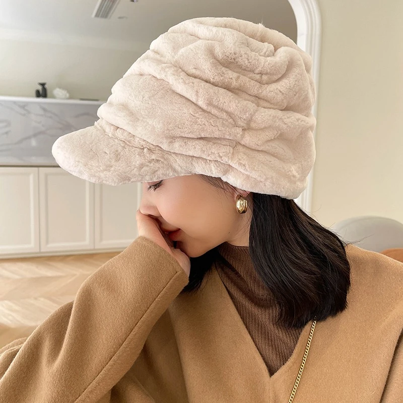 Необходимая меховая шапка для зимнего путешествия Женская Роскошная теплая из