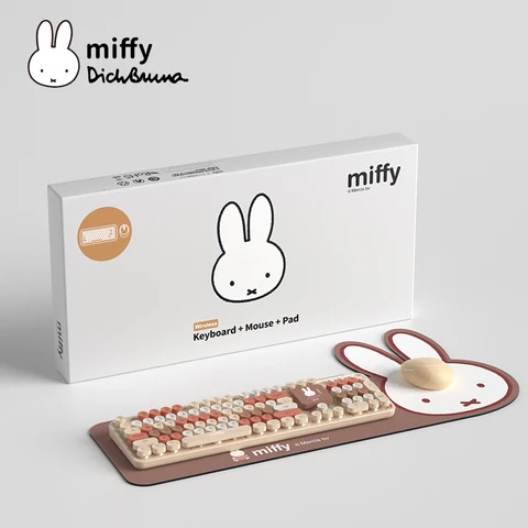 Беспроводная эргономичная клавиатура Miffy X MIPOW 2,4G, клавиатура и мышь для ноутбука, ПК, подарки для девушек