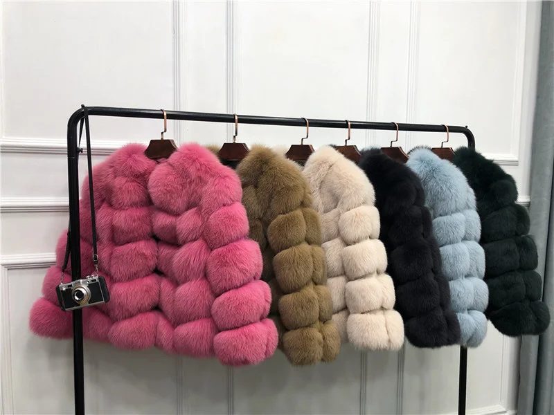 Aomrkiss Fur Winter Fur Coat Women's Middle Long Fox Like Fur Coat Women