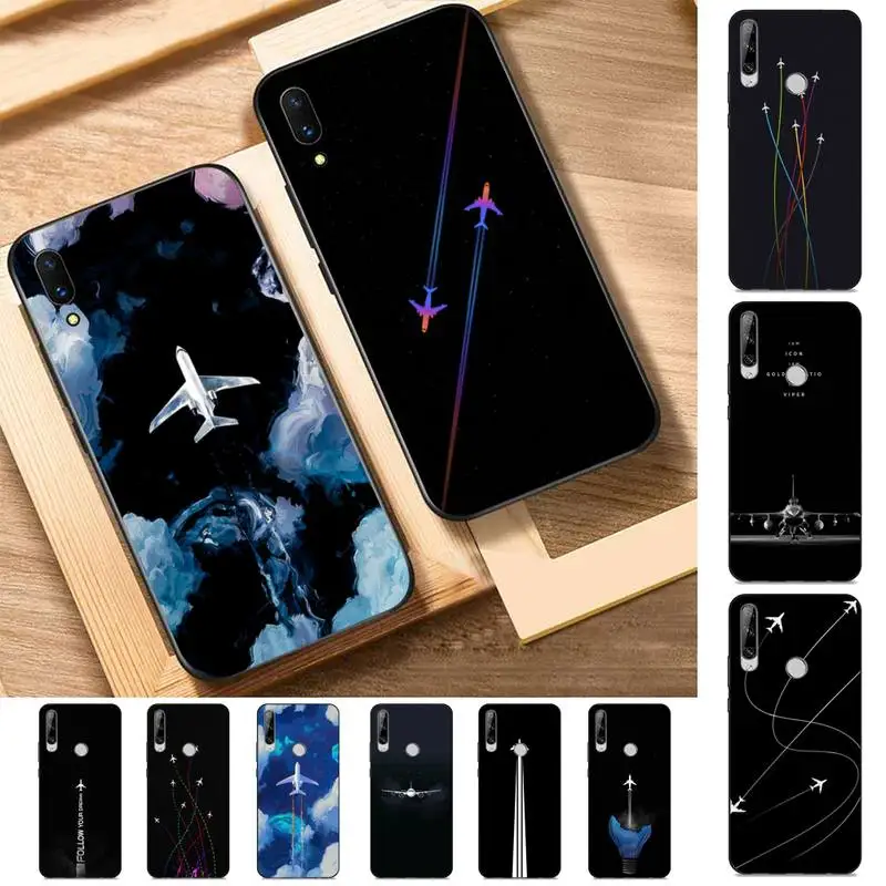 

Aircraft Helicopter Airplane Pilot fly Phone Case for Huawei Y 6 9 7 5 8s prime 2019 2018 enjoy 7 plus