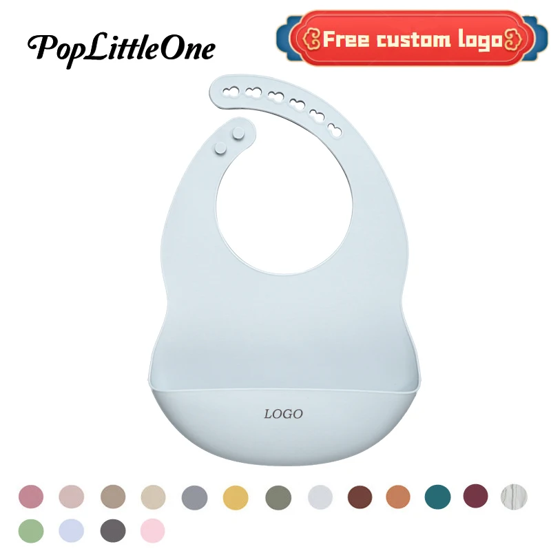 Customizable Logo Baby Adjustable Bib Children's Bib 0-3 Years Old Fashion Solid Color Leak-proof Bib Easy to clean Baby Shower