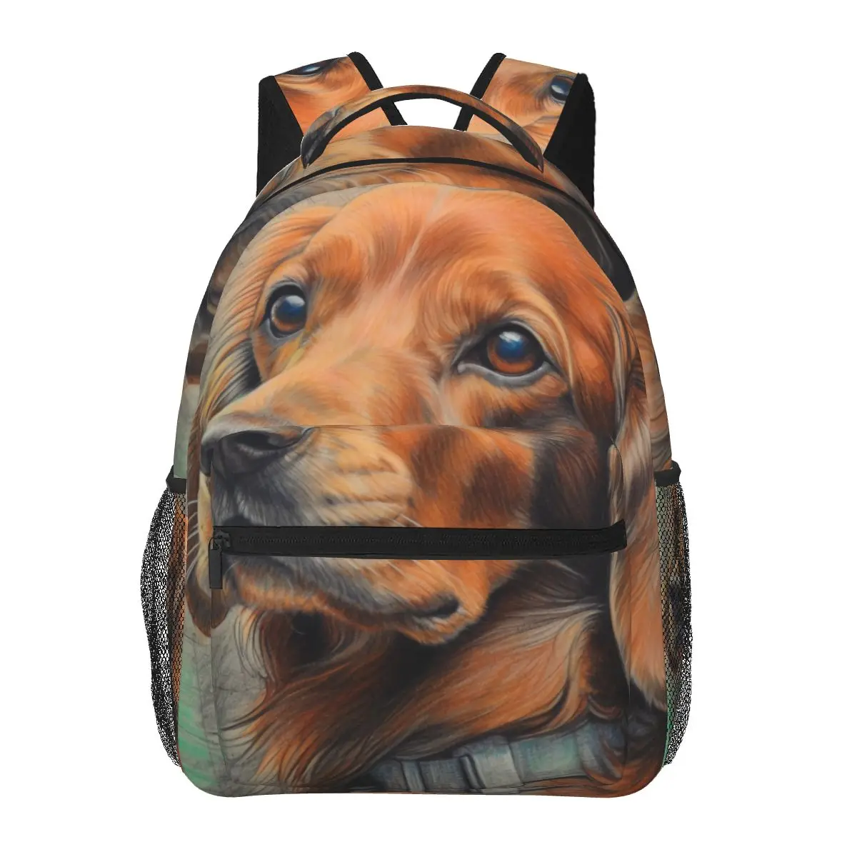 Dog Backpack Pencil Art Colored Cartoon College Backpacks St