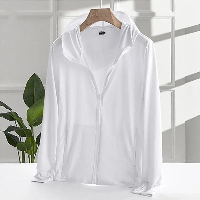 

UPF 50+ UV Sun Protection Clothing Men Zip Hoodie Long Sleeve SWEATSHIRT Outdoor Clothes Fishing Running Mountaineering Jacket